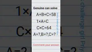 value of A,B,C=? #shorts