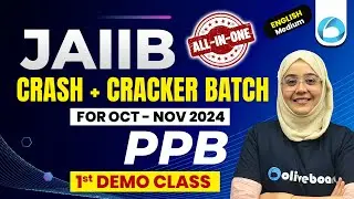 JAIIB ALL-IN-ONE (Crash + Cracker Batch) English Medium | For Oct-Nov 2024 | PPB | 1st DEMO CLASS
