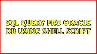 Ubuntu: sql query fro oracle DB using shell script