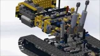 A Solidworks Assembly Animation of Lego Technic Motorized Excavator 8043