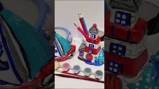 кашпо Кораблик .Маяк.