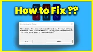 How to Fix Adobe Creative Cloud is needed to resolve this problem | Easy Solutions