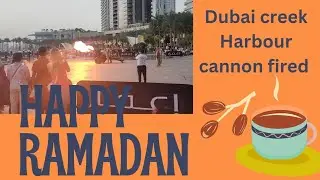 "Ramadan Day 1: Creek Harbour's Spectacular Cannon Fire": Creek Harbour's Stunning Cannon Blast."