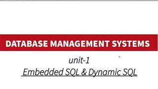 Embedded SQL And Dynamic SQL in tamil | unit -1 cse sem -4 | epi-1.10 | 
