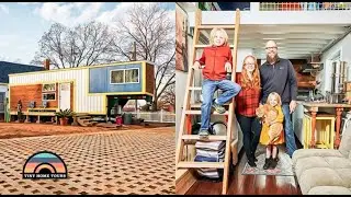 Family of 4 moves into a tiny DIY 5-wheeled 3-bedroom house