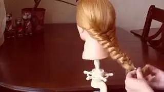 Коса с помощью резинок