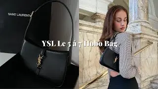 YSL LE 5 Á 7 HOBO BAG UNBOXING & REVIEW + Paris Luxury Shopping Experience!