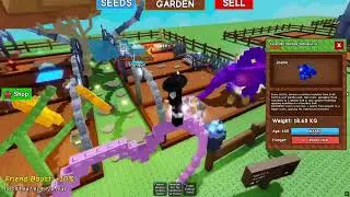 using ascended rainbow Spinosaurus on one of the biggest Bone Blossom in Grow a Garden