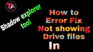 How to fix shadow explorer not showing anything | | shadow explorer recovery | by Technical Adnan