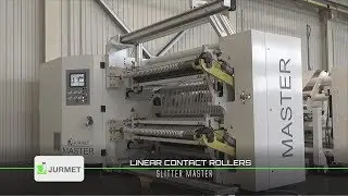 Slitter  rewinder MASTER with down run of web and linear contact rollers