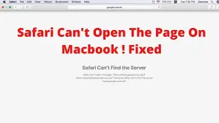 how to fix safari cannot open page on mac