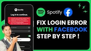 How to Fix Spotify Login Error Facebook Login Failed !