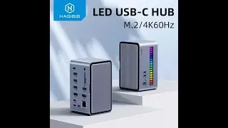 HAGIBIS 19 IN 1 DOCKING STATION WITH DUAL HDMI M.2 SSD ENCLOSURE SD TF