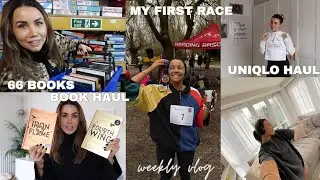 VISIT TO 66 BOOKS (& BOOK HAUL), UNIQLO HAUL + I FINALLY RAN A RACE | weekly vlog