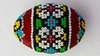 DIY Egg Art Tutorial - Beaded Eggs - How to Apply Seed Beads on an Egg