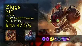 Rank 3 EUW Ziggs Mid: Ziggs vs Yasuo