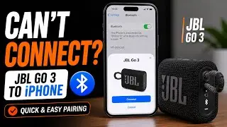 How to connect JBL Go 3 to iPhone (Quick tutorial on how to PAIR / disconnect your portable speaker