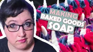 Raven makes a UNICORN soap?? [CC] ll artisan soap making