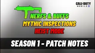 Mythic Guns New Inspections | Season 1 Nerfs & Buffs CODM | S1 2022 Cod Mobile Patch Notes