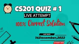 CS201 Quiz #1 Solution 2022 | cs201 quiz 1 solution fall 2022 | The Merciful Academy