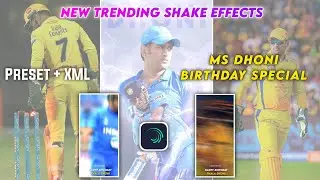 New Trending shakes in Alight Motion | MS Dhoni special edit | preset & XML file provided😍