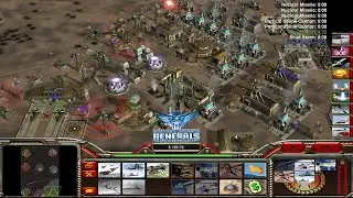 Command & Conquer Generals Zero Hour - Boss General 1 vs 7 Hard Gameplay ( We Build For China )