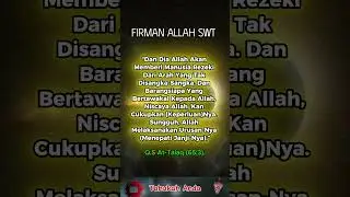“Dan Dia Allah akan memberi manusia rezeki dari arah yang tak disangka-sangka...