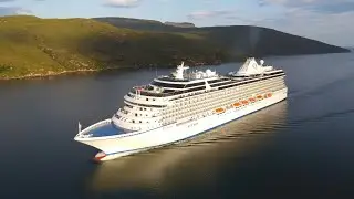Cruise ship Riviera inbound Ullapool Scotland