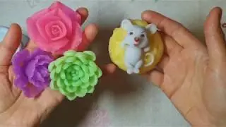Мыльная вечеринка. Делаем мыло Цветы и мышку на сыре.