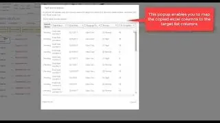 Copy from excel to existing SharePoint list