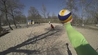 Пляжный волейбол от первого лица  |First person game beach volleyball