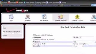 Configuring your Verizon FiOS router for the Spawn HD-720
