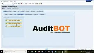 AuditBOT Master Data solution for SAP system