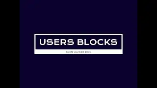 Users Blocks for GrapesJS / Custom blocks