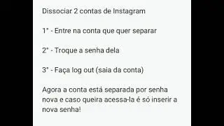 Dissociar 2 contas ou mais do Instagram