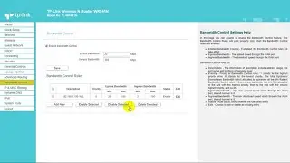 How to Limit Internet Speed of Wi-Fi Users in TP-Link Router -TL-WR841N