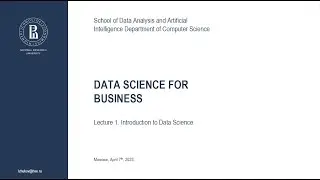 Lecture1. Introduction to Data Science.
