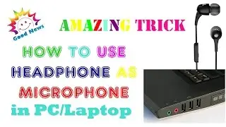 How to use Headphone as mic for PC recording