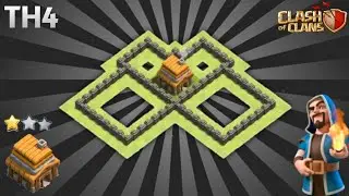 BEST TH4 BASE | TH4 BASE COPY LINK - CLASH OF CLANS