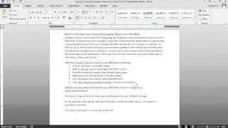 Word 2013: Creating Numbered Lists