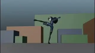Kick Combo Animation | Body Mechanics Study