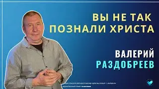 ВАЛЕРИЙ РАЗДОБРЕЕВ | Вы не так познали Христа