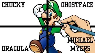 One Drawing, but 4 HORROR STYLES!! (Luigi) | ZX31P.R. ;)