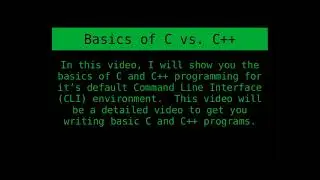 Basics of C vs. C++ Programming
