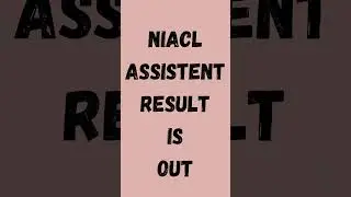Niacl assistent result 2024 #niacl #niaclassistant #niaclao #shorts