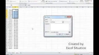 Excel scrolling chart