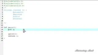 072  72   Automatic Storage Class in C Programming Video Tutorial