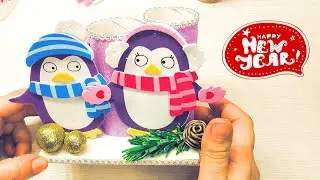 Новогодние поделки. Карандашница из втулок и фоамирана.