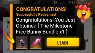 Bunny Bundle & Fist Skin Redeem Code | Free Fire New Redeem Code Today | Free Fire Redeem Code