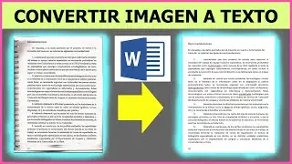 Convertir una imagen a un texto editable en Word - Como pasar una imagen a texto | Technical MR
